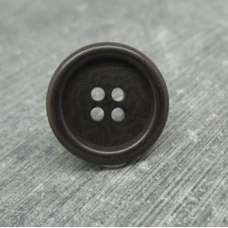 Bouton ivoire végétal ébène 20mm 