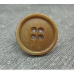 Bouton ivoire végétal caramel 27mm 