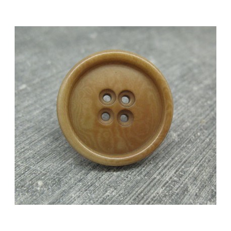 Bouton ivoire végétal caramel 27mm 