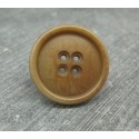 Bouton ivoire végétal caramel 27mm 