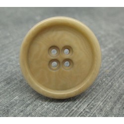 Bouton ivoire végétal beige 27mm