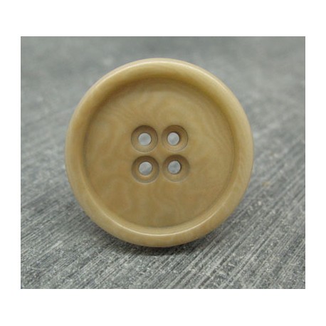 Bouton ivoire végétal beige 27mm