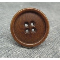 Bouton ivoire végétal chocolat 27mm