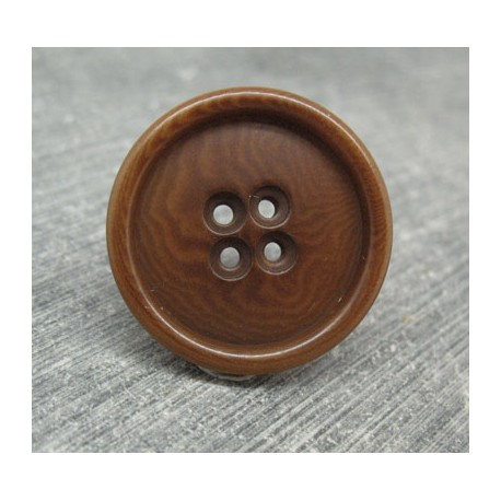 Bouton ivoire végétal chocolat 27mm