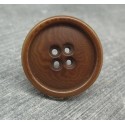 Bouton ivoire végétal chocolat 27mm