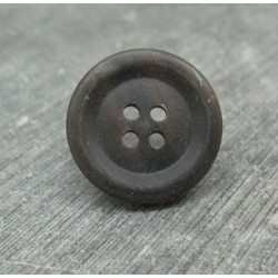 Bouton corne noir 21mm