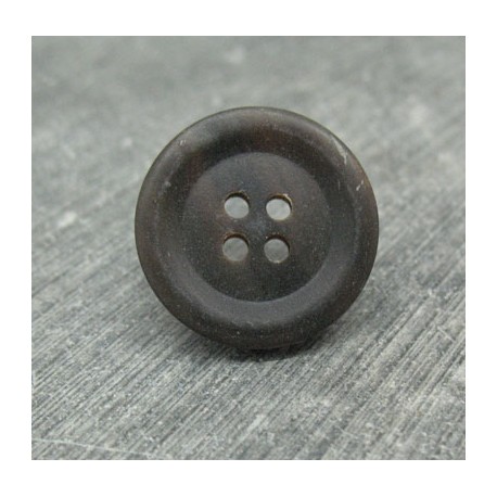 Bouton corne noir 21mm