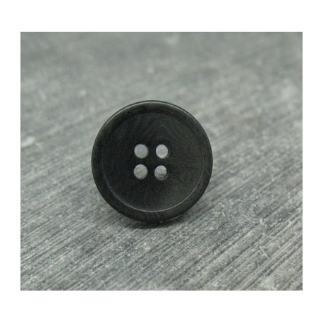 Bouton ivoire végétal anthracite 15mm