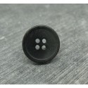 Bouton ivoire végétal anthracite 15mm