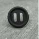 Bouton ivoire végétal anthracite 15mm