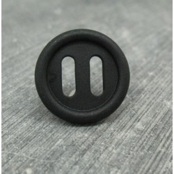 Bouton ivoire végétal anthracite 15mm