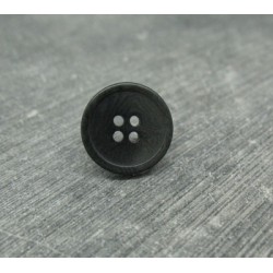 Bouton ivoire végétal anthracite 15mm