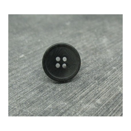 Bouton ivoire végétal anthracite 15mm