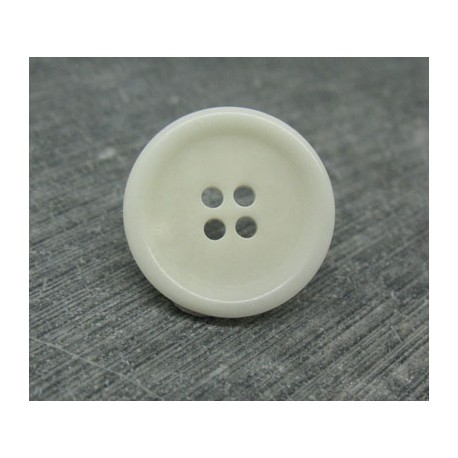 Bouton 9 ivoire végétal blanc cassé 20mm