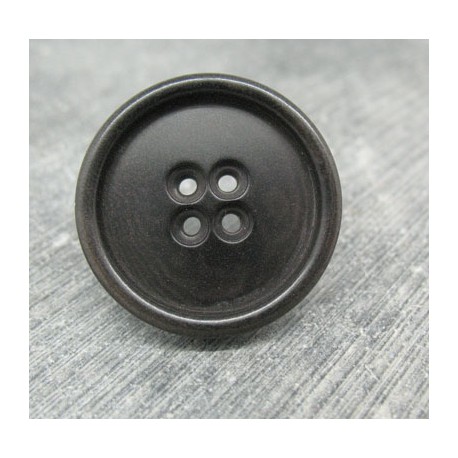 Bouton 15 ivoire végétal anthracite 27mm