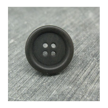 Bouton 20 ivoire végétal anthracite 18mm