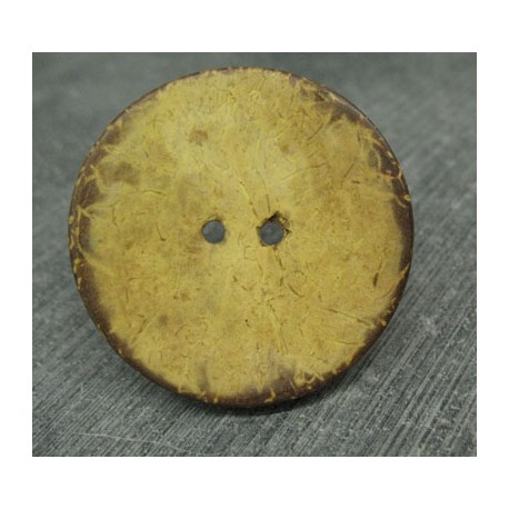 Bouton coco écru 40mm