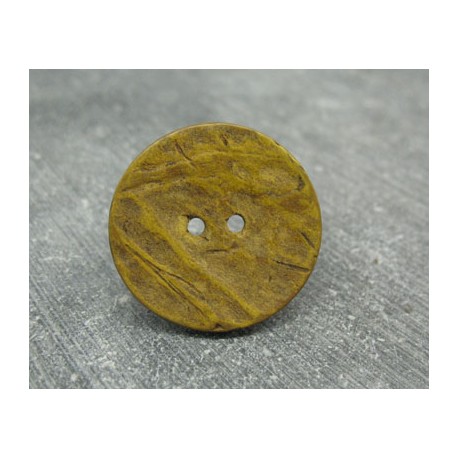 Bouton coco jaune 25mm