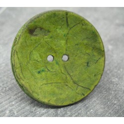 Bouton coco vert anisé 40mm