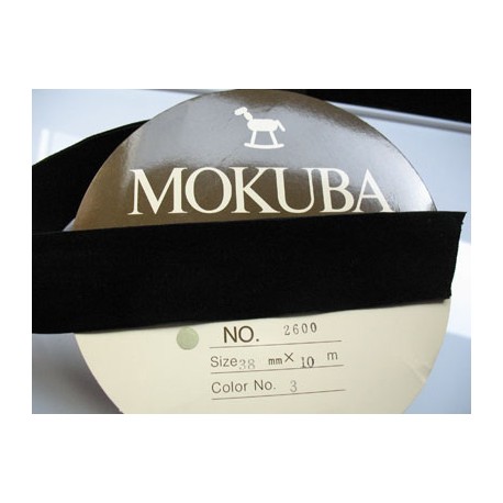 Velours Mokuba noir 38mm