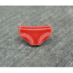 Bouton petite culotte rouge 12mm émaillé verni