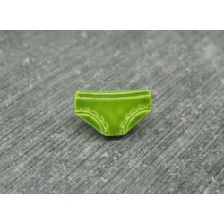 Bouton petite culotte vert 10mm émaillé verni