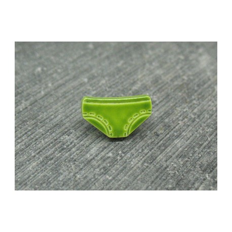 Bouton petite culotte vert 10mm émaillé verni