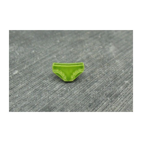 Bouton petite culotte vert 12mm émaillé verni