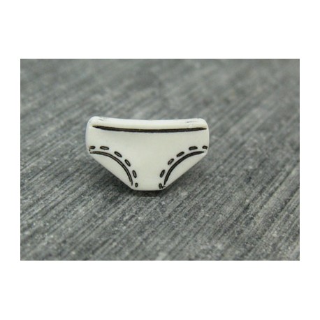 Bouton petite culotte blanc 12mm