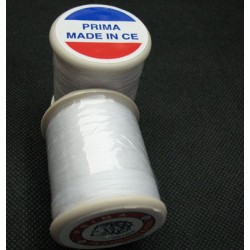 Bobine fil Prima polyester blanc 250m