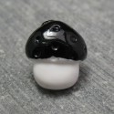 Bouton champignon noir 12mm 