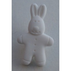 Bouton lapin blanc 18 mm b2