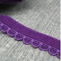Elastique fantaisie violet aspect velours 10mm