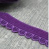 Elastique fantaisie violet aspect velours 10mm