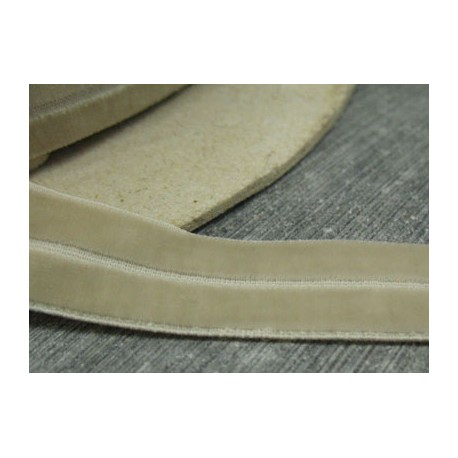 Elastique bordeur velours beige 10mm fini