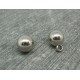 Bouton boule métallisé argent 9mm