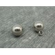 Bouton boule métallisé argent 9mm