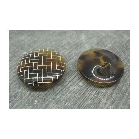 Bouton translucide "batons rompus" peigne 28mm