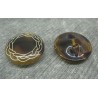 Bouton translucide  entrelas peigne 28mm
