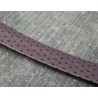 Biais satin violine pois noir 5mm fini