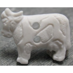 Bouton vache blanche 18 mm b8