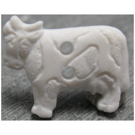 Bouton vache blanche 18 mm b8