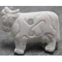 Bouton vache blanche 18mm 