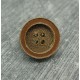 Bouton cuir pastille cognac 14mm