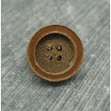 Bouton cuir pastille cognac 14mm