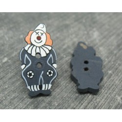 Bouton coco clown noir 25mm