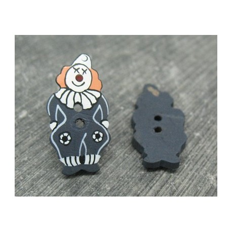 Bouton coco clown noir 25mm