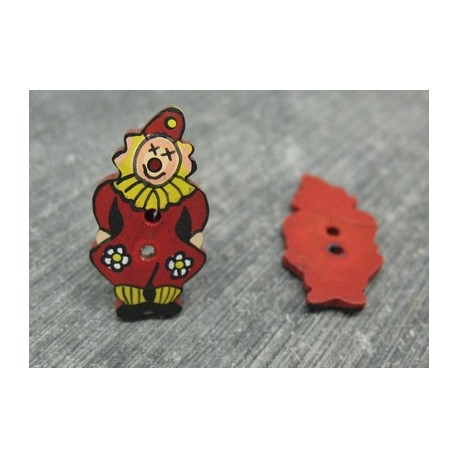 Bouton coco clown rouge 25mm