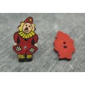 Bouton coco clown rouge 25mm
