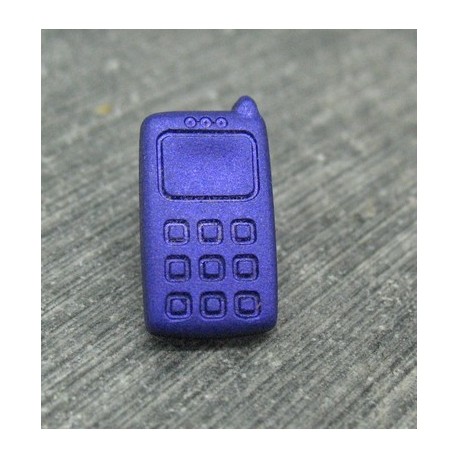 Bouton téléphone violet 18mm